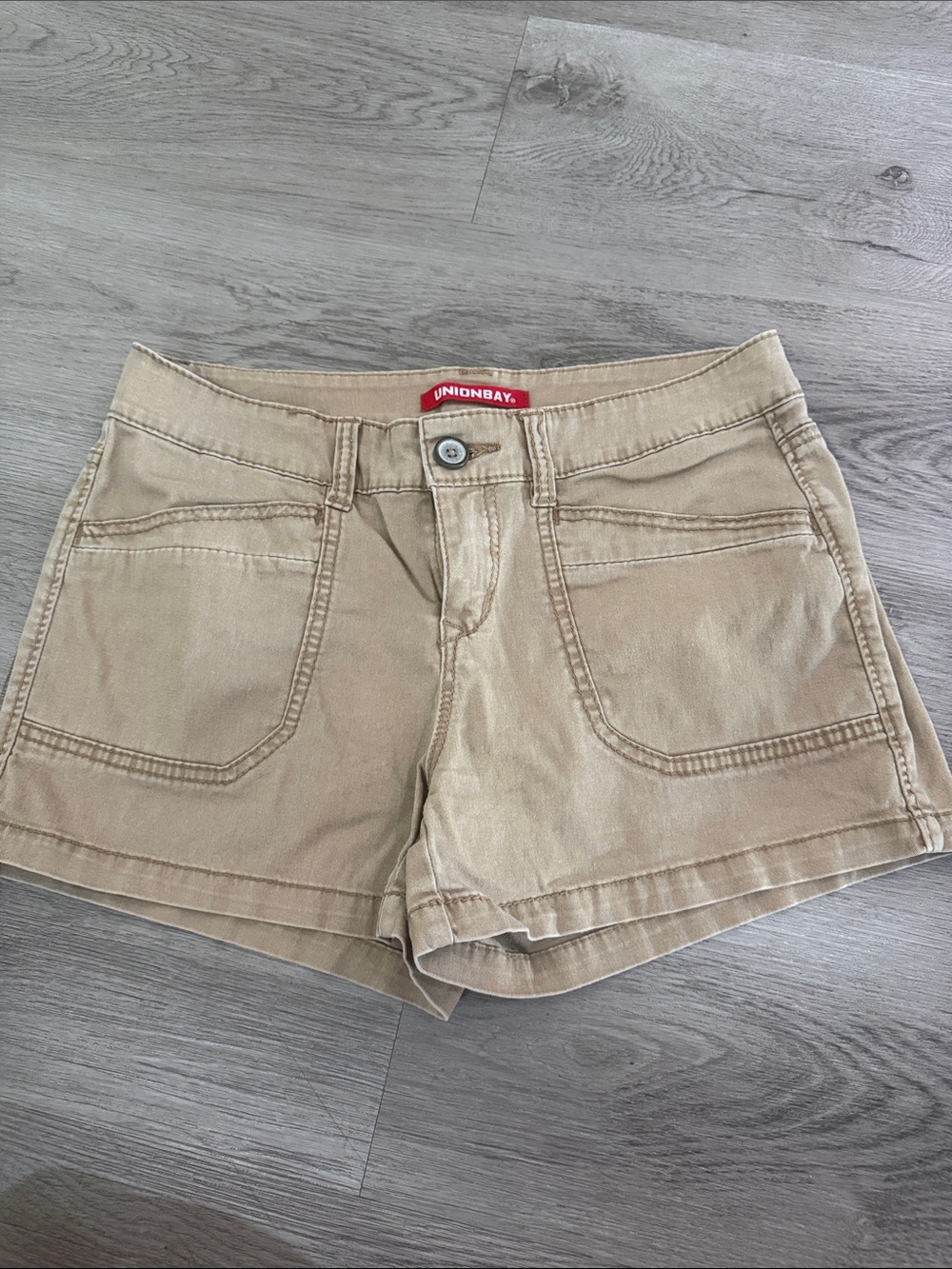 UNIONBAY Women's Khaki/Tan Denim Shorts